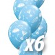 Globo de comunion azul para nino 6 uds qualatex 30 cm