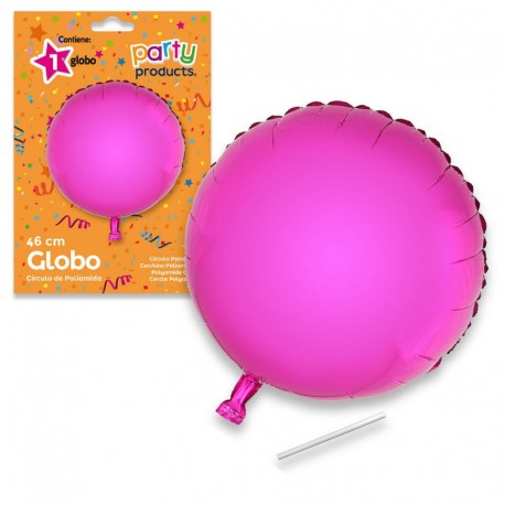 Globo redondo rosa de 46 cm helio o aire