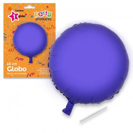 Globo redondo lila de 46 cm helio o aire