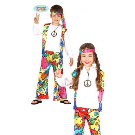 Disfraz hippie para nino o nina unisex 3 a 4 anos