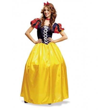 Disfraz blancanieves talla estandar ML adulta falda larga