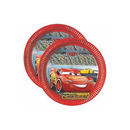 Platos cars 3 para cumpleanos 23 cm 8 uds