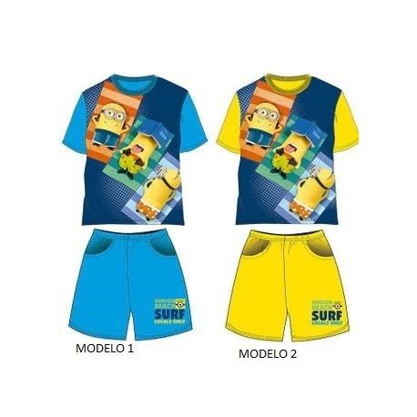 Pijama minnions beach surf modelo 1 talla 3 anos