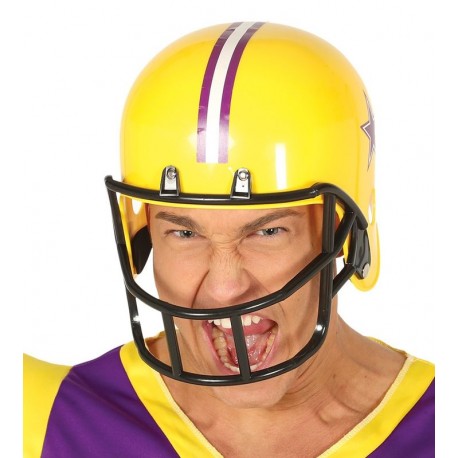 Casco futbol americano amarillo para hombre