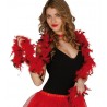 Boa roja y negra de 40 gr y 180 cm