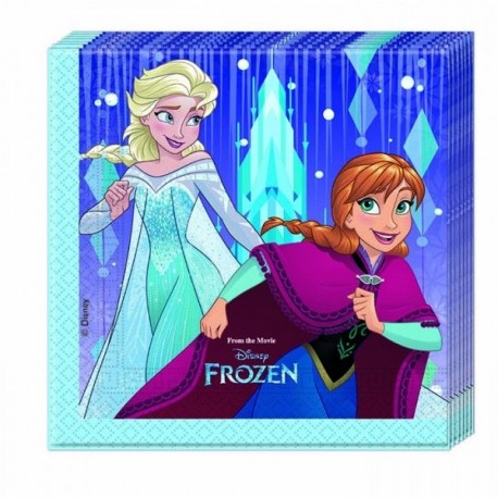 Servilletas frozen invierno 20 uds de 33x33 cm