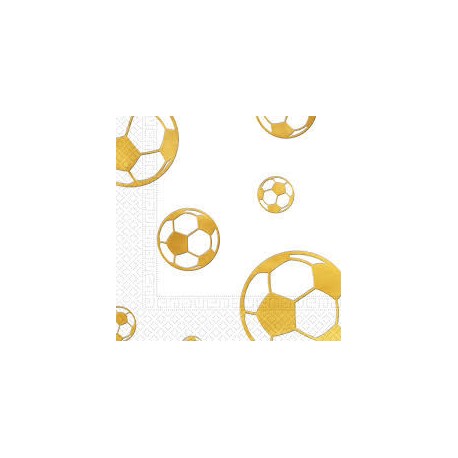 Servilletas futbol balon de oro 20 uds de 33x33 cm