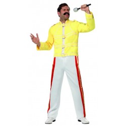 Disfraz Fredy Mercury amarillo I Will Rock You talla L