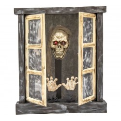 Ventana Terror halowwen 72x85 cm movimiento sonido y luz