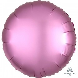 Globo satin flamingo redondo 45 cm helio o aire 18