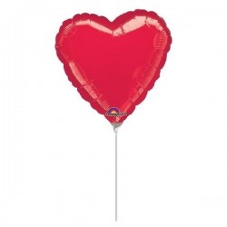 Globo corazon rojo san valentin 23 cm aire