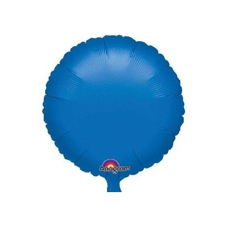 Globo azul circulo 18 foil helio 45 cm