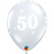 Globo 50 cumplanos transparente unidad Qualatex 30 cm