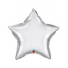 Globo estrella Chrome plata Qualatex 45 cm unidad