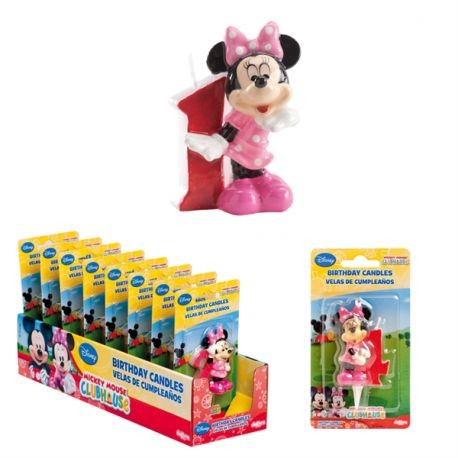 Vela Numero 1 Minnie Mouse figura tarta