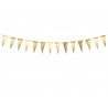 Banderin triangular oro de 13 cm 2,15 metros
