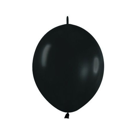 Globo Link O Loon 6 Negro Sempertex 50 uds 15 cm cadena