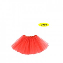 Tutu rojo barato para nina 30 cm falda tul