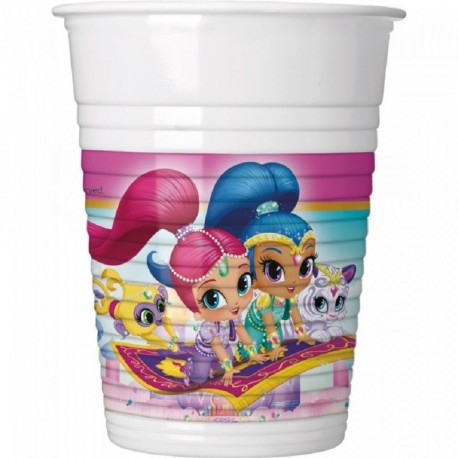 Vasos Shimmer and Shine 8 uds cumpleanos