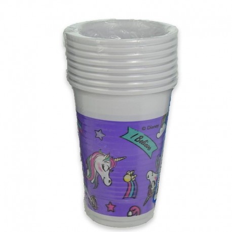 Vasos Minnie Mouse unicornio 8 uds