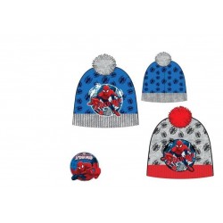 Gorro spiderman invierno para niño AZUL 52 CM