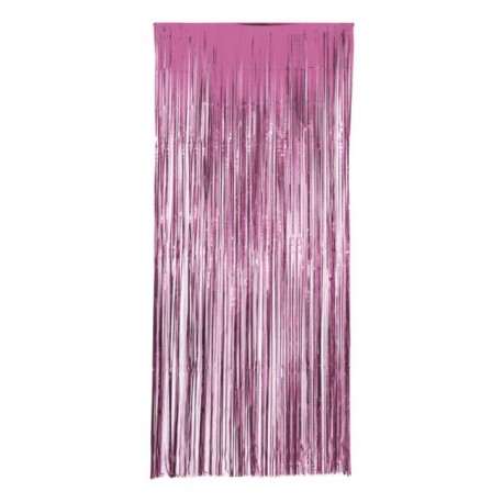 Cortina metalizada rosa 100x240 cm