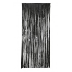 Cortina metalizada negra 100x240 cm