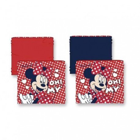 Braga cuello minnie mouse invierno careta carton roja