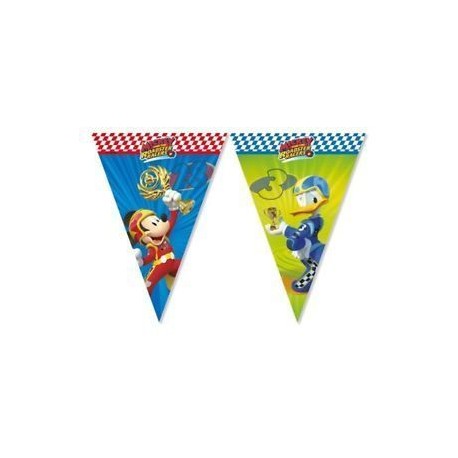 Banderin triangular mickey y los superpilotos 230 cm