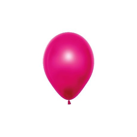 Globos Duo Fucsia cristal metal 25 uds 30 cm