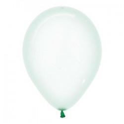 Globos cristal pastel verde 100 uds 12,5 cm