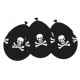 Globos fiesta pirata negros 6 uds 25 cm