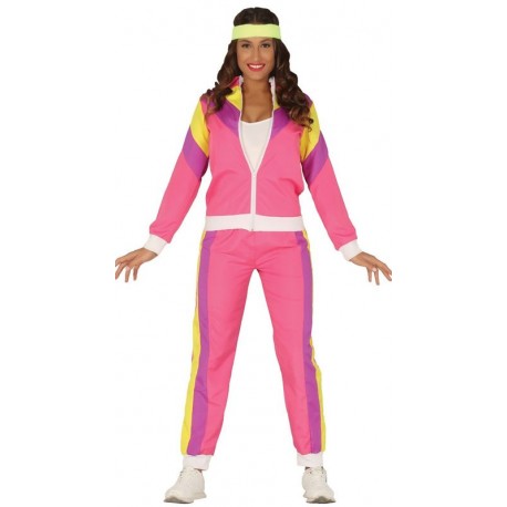 Disfraz gimnasta chandal mujer anos 80 talla M 48 50