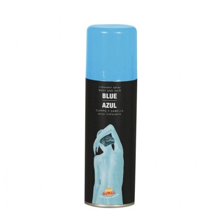 Maquillaje en espray azul 75 ml para pelo y cuerpo