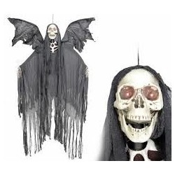 Figura esqueleto con alas de 165 cm para decoracion halloween