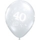 Globo transparente 40 anos latex unidad