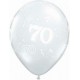 Globo transparente 70 anos latex unidad