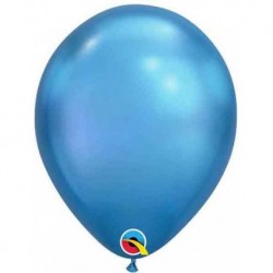 Globo Chrome Qualatex azul 100 uds 7"