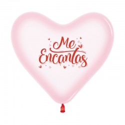 Globo corazon me encantas 30 cm 12 uds