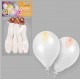 Globos blancos con luz led 4 uds 30 cm