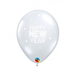 Globos Año nuevo transparentes 25 uds