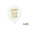 Globos feliz año nuevo blancos 6 uds 30 cm