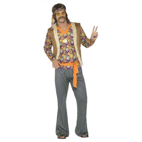 Disfraz Hippie anos 60 hombre talla L