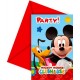 Invitaciones de cumpleanos Mickey Mouse 6 uds