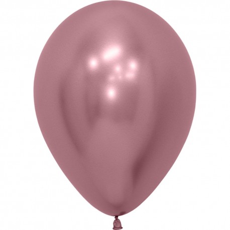 Globos Rosado reflex chrome 50 uds 30 cm Sempertex