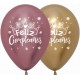 Globos reflex feliz cumpleanos 12 uds oro rosado