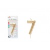 Vela cumpleaños oro numero 7 11,5 cm