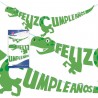 Guirnalda feliz cumpleaños dinosaurio 4,5 mt