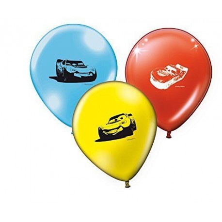 Globos Cars latex 8 uds cumpleanos