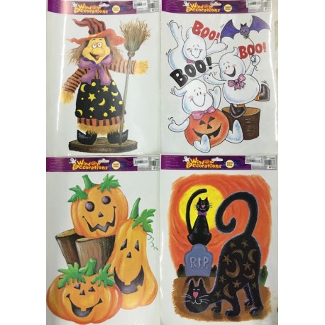 Pegatinas cristal halloween bruja